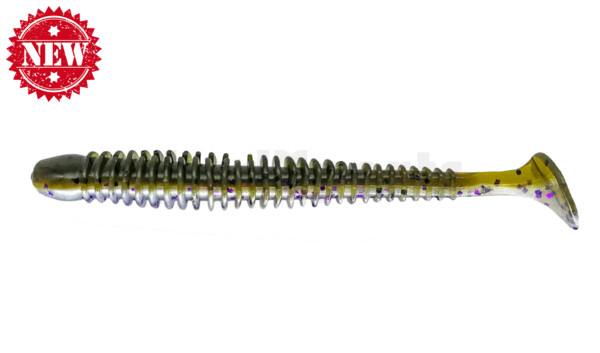 004010B583 Texas 4" (ca. 10 cm) perlweiss violett Glitter / green pumpkin