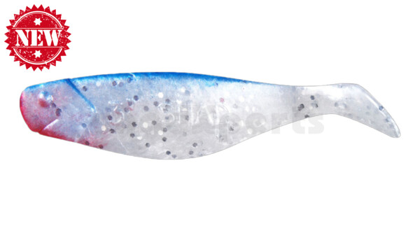 000408035 Shad 3" (ca. 8,0 cm) perlweiss-Glitter / blau