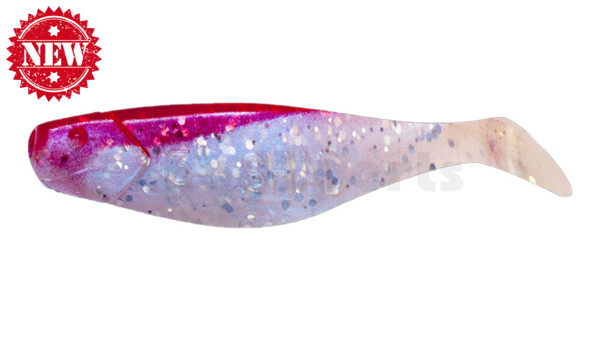 000408045 Shad 3" (ca. 8,0 cm) blauperl-Glitter / rot