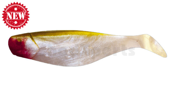 000408148 Shad 3" (ca. 8,0 cm) perlweiss / boddengrün