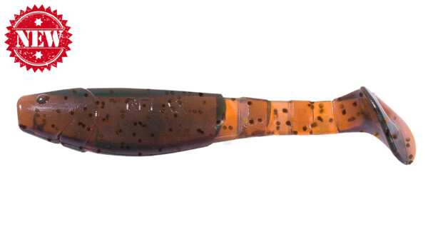 000211218 Kopyto-Classic 4" (ca. 11,0 cm) klar bernstein schwarzer Glitter