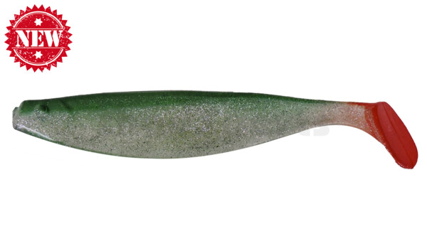 000418153 Xtra-Soft 7" (ca. 18,0 cm) klar silber-Glitter / hechtgrün