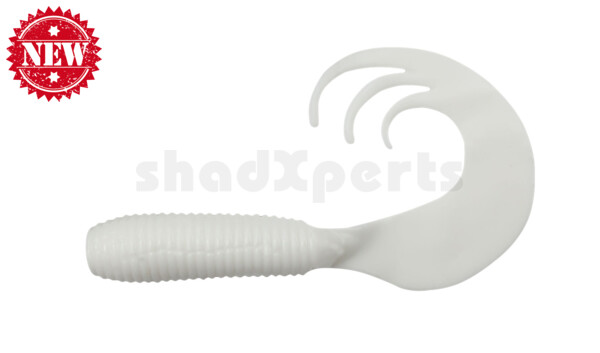 000607TT-001 Twister 3" Tri-Tail regulär (ca. 7,0 cm) reinweiß