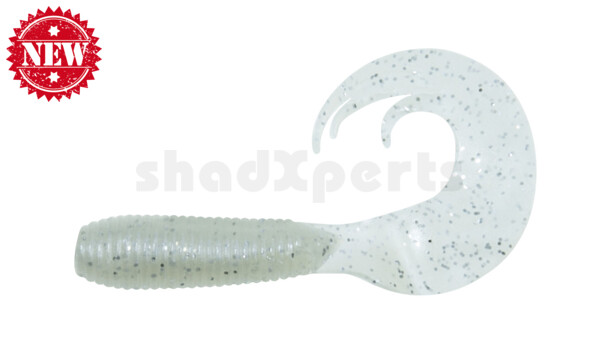 000607TT-005 Twister 3" Tri-Tail regulär (ca. 7,0 cm) perlweiss Glitter