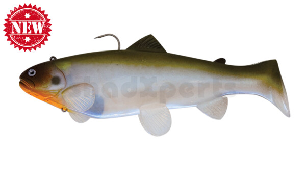 SBT25BGBA Castaic Swim Bait Trout 2.0 - 10" (25cm) Fast sinking Blue Gill Brown Amber
