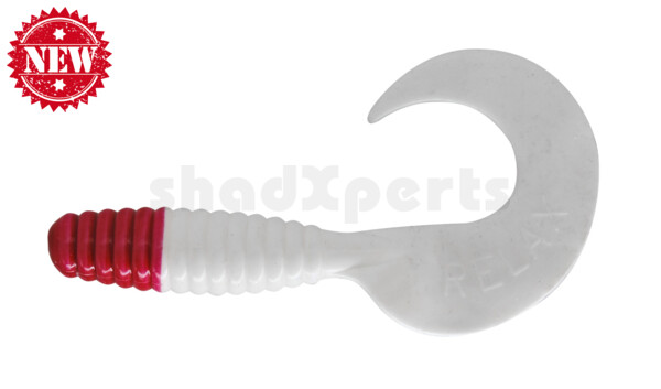 000613001RPH Xtra Fat Grub 5,5" regulär (ca. 13,0 cm) reinweiss / red painted head
