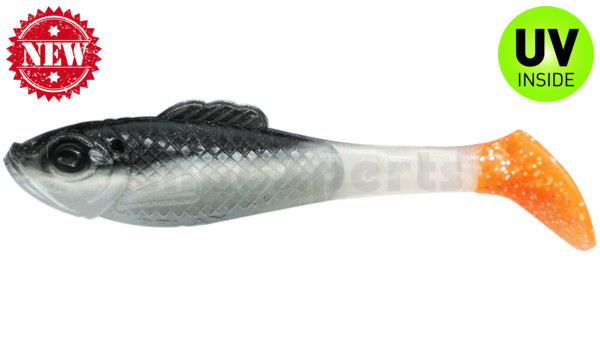 003308B016OT Super Shad 3" (ca. 8 cm) reinweiss / schwarz / Orange Tail