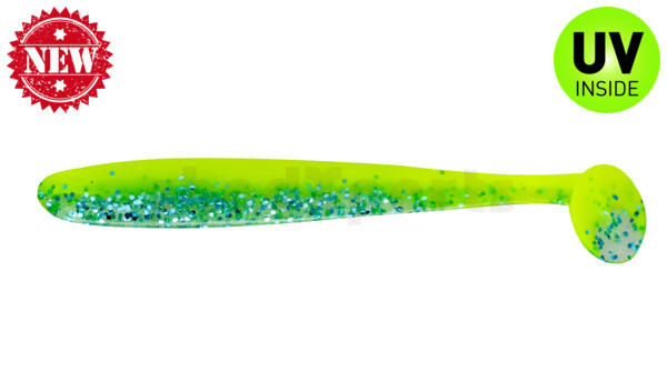 003413B322 Bass Shad 4,5“ (ca. 13 cm) fluogelb / sky-blue Glitter