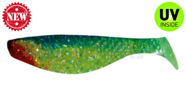 000110203 Aqua 4" (ca. 10,0 cm) grün(chartreuse)-glitter / blau