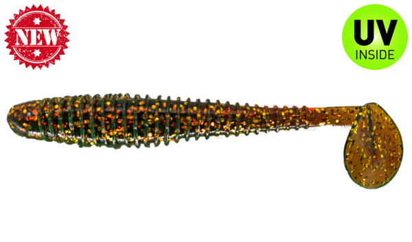 004013092 Texas 5" (ca. 13 cm) motoroil-gold-Glitter