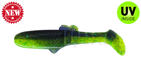 005010B113 Montana 3,5" (ca. 10,5 cm) grün (chartreuse)-Glitter / blau-violett Glitter