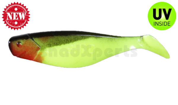 000408056 Shad 3" (ca. 8,0 cm) fluogelb / schwarz