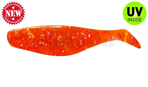 000408121 Shad 3" (ca. 8,0 cm) klar fluoorange-Glitter