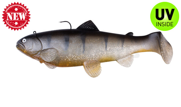 SBT25SPE Castaic Swim Bait Trout 2.0 - 10" (25cm) Fast sinking Silver Spicy Perch