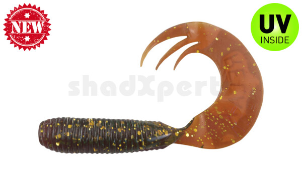 000607TT-033 Twister 3" Tri-Tail regulär (ca. 7,0 cm) motoroil Glitter