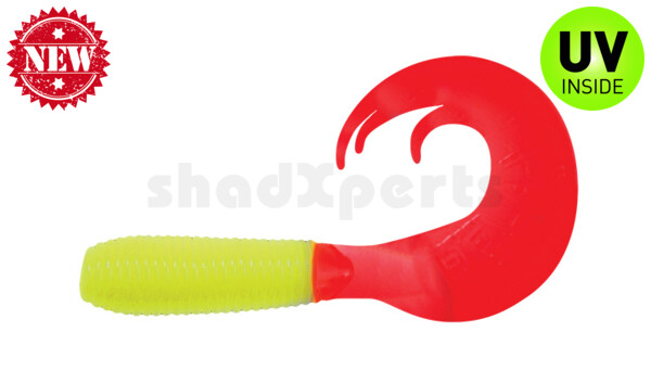 000607TT-097 Twister 3" Tri-Tail regulär (ca. 7,0 cm) fluogelb / Red Tail