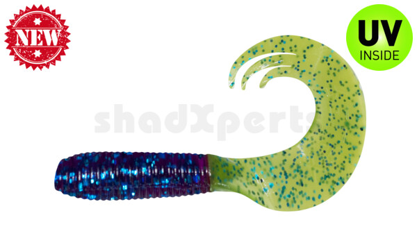000607TT-274 Twister 3" Tri-Tail regulär (ca. 7,0 cm) violett transparent Gl./Fire Tail