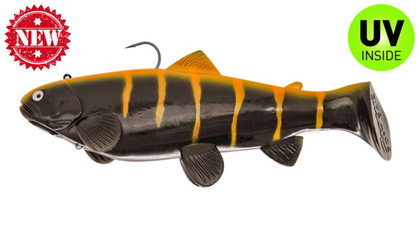 SBT25BO Castaic Swim Bait Trout 2.0 - 10" (25cm) Fast sinking Black Orange