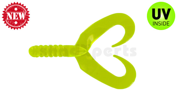 005307011 Twin Tail Grub 2,75" (7,5 cm) Chartreuse