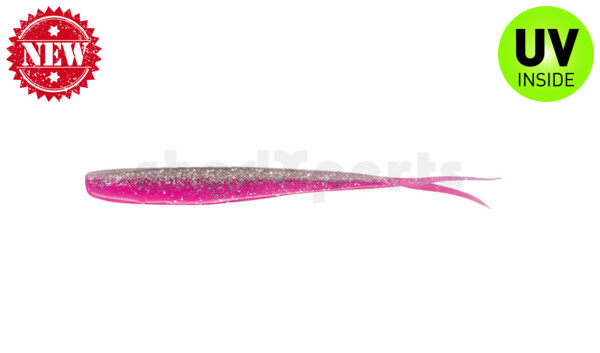 005107B300 Oklahoma 2,75" (ca. 7,5 cm) bubblegum / klar silber Glitter