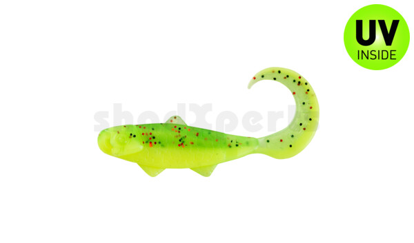 000935B002 Banjo Twister 1" (ca. 3,5 cm) silk  / lime-orange black glitter