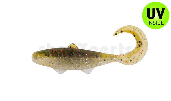 000905B310 Banjo Twister 2" (ca. 5,0 cm) selbstleuchtend Glitter / Kaulbarsch