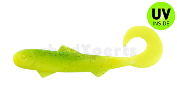 000923B002 Banjo Twister 9" (ca. 23,0 cm) fluogelb  / grün-Glitter