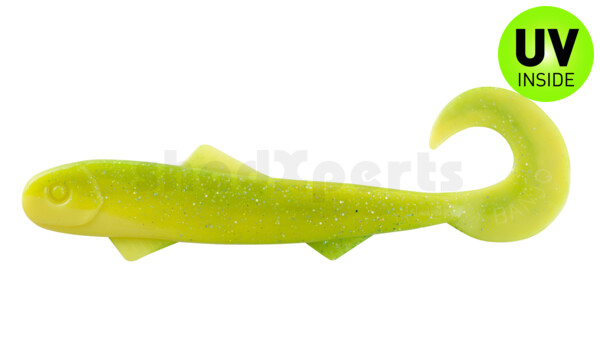 000923B034 Banjo Twister 9" (ca. 23,0 cm) fluogelb  / fluogrün-Glitter