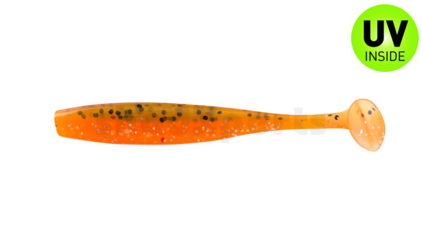003407B068 Bass Shad 2,5" (ca. 7 cm) orange-Glitter / olivebraun-Glitter
