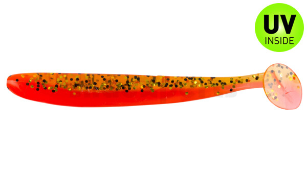 003408B318 Bass Shad 3“ (ca. 9 cm) feuerrot / rootbeer Glitter