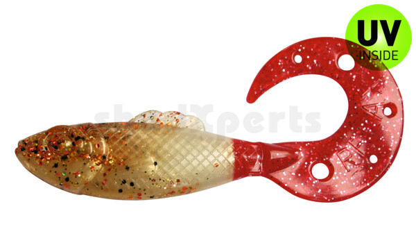 001212B001RT Killer Grub 4" (ca. 12,0 cm) goldperl / Desert-Sand / red tail