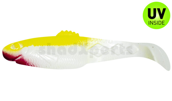 001413005 Diamond Shad 5" (ca. 13,5 cm) reinweiss / fluogelb