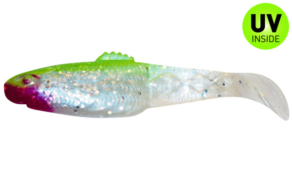 001413046 Diamond Shad 5" (ca. 13,5 cm) blauperl-Glitter / grün
