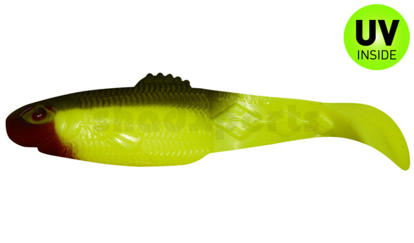 001413145 Diamond Shad 5" (ca. 13,5 cm) fluogelb / boddengrün