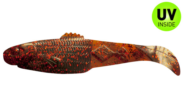 001413298 Diamond Shad 5" (ca. 13,5 cm) motoroil-rot-Glitter