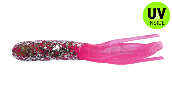 001635066 Baby Tube 1" (ca. 3,5 cm) silber glitter/pink
