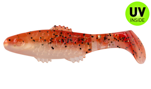 001008B023 Killer Shad 3" (ca. 8,0 cm) goldperl / motoroil Glitter