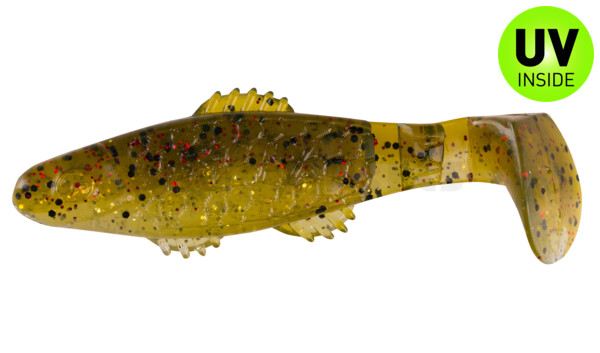 001008B310 Killer Shad 3" (ca. 8,0 cm) selbstleuchtend Glitter / Kaulbarsch