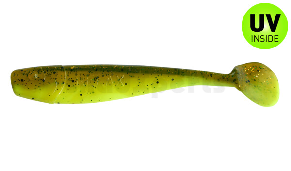 002014B110 King-Shad 5" (ca. 14,0cm) fluogelb  / olivebraun-Glitter