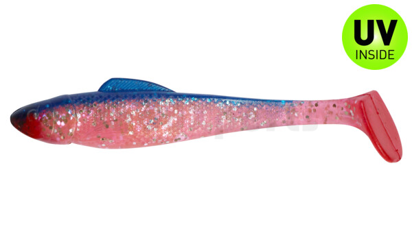 001711332 Ohio 4" (ca. 11,0 cm) hot pink-Glitter Perleffekt / blau