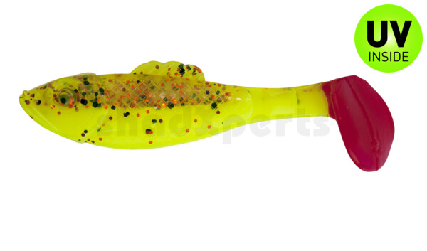 003311B150RT Super Shad 4"" silk / clear black 'n copper glitter / red tail