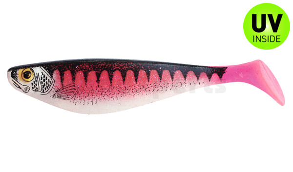 R423-155Z USA Printer 9" (ca. 23,0 cm) hot pink Glitter  / Zander / Bauch: weiß