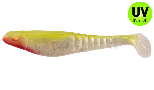 000812054 Shark 4" (ca. 11,0 cm) goldperl-Glitter / fluogelb