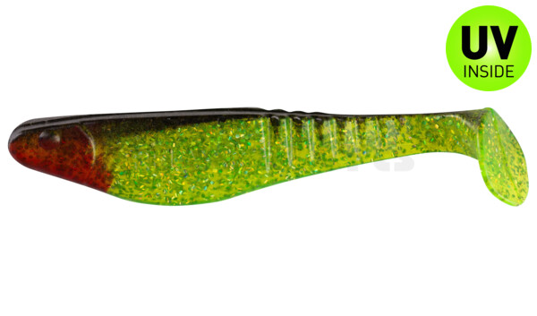000812067 Shark 4" (ca. 11,0 cm) grün(chartreuse)-Glitter / schwarz