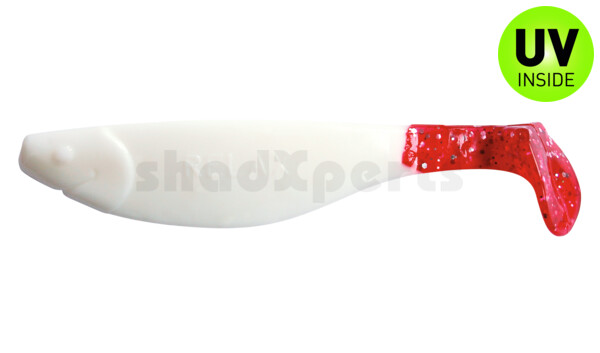 000212001RT Kopyto-River 4" (ca. 11,0 cm) reinweiss / Red Tail