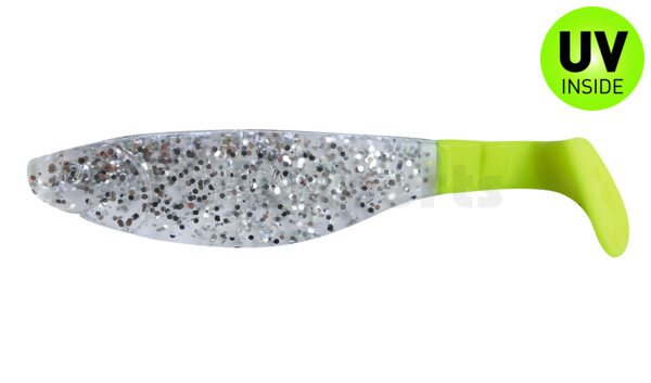 000212064FT Kopyto-River 4" (ca. 11,0 cm) klar silber-glitter / fire tail