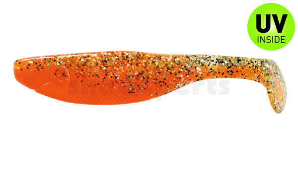 000214B032 Kopyto-River 5" (ca. 13,0 cm) orange / klar gold,schwarz Glitter