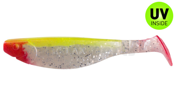 000214036 Kopyto-River 5" (ca. 13,0 cm) perlweiss-Glitter / fluogelb