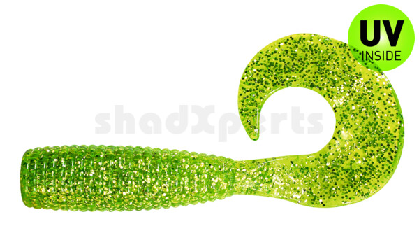 000619018 Xtra-Fat Grub 8" (ca. 19,0 cm) grün(chartreuse) glitter