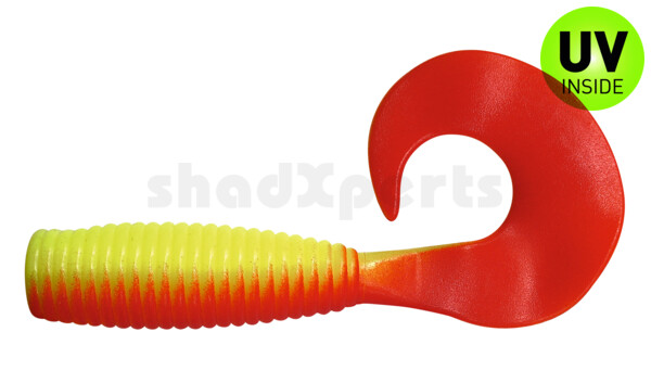000619057 Xtra-Fat Grub 8" (ca. 19,0 cm) fluogelb / rot